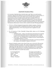 Sample Charitable Donation Policy Template