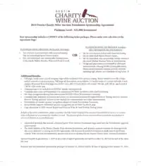 Charity auction Foundation Sponsorship Agreement Template
