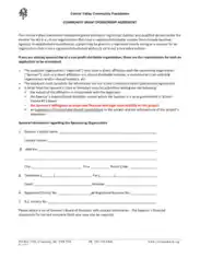 Free Download PDF Books, Charity Community Grant Sponsorship Agreement Template
