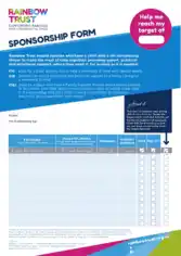 Charity Sponsorship Form in PDF Template