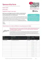 Formal Charity Sponsorship Form Template