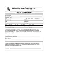 Free Download PDF Books, Printable Daily Timesheet Template