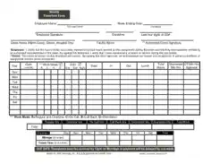 Weekly Timesheet Form Template