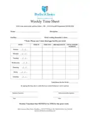 Free Download PDF Books, Weekly Timesheet Template
