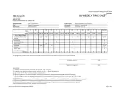 Free Download PDF Books, Biweekly Employee Timesheet Calculator Template