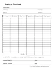 Employee Time Sheet Calculator Format Template