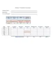 Free Download PDF Books, Employee Timesheet Calculator Template
