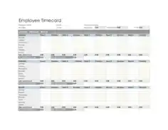 Free Employee Time Sheet Calculator Excel Template