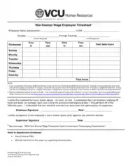 Wages Employee Timesheet Template