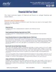 Financial Aid Factsheet Template