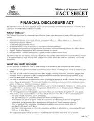 Financial Disclosure Act Template
