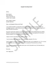 Financial Hardship Letter To Bank Template