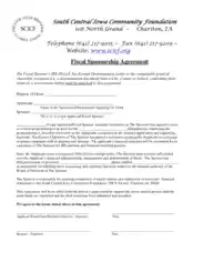 Free Download PDF Books, Fiscal Sponsorship Agreement Template