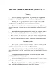 Free Download PDF Books, Power of Attorney Financial Medical Form Template