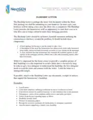Free Download PDF Books, Simple Hardship Letter Template