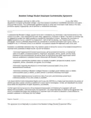 Free Download PDF Books, Student Employee Financial Confidentiality Agreement Template