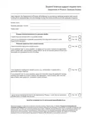 Free Download PDF Books, Student Finance Support Request Form Template