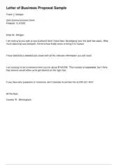 Business Cooperation Proposal Letter Template