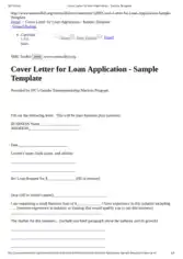 Business Loan Proposal Cover Letter Template