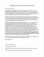 Business Partner Email Cover Letter Template