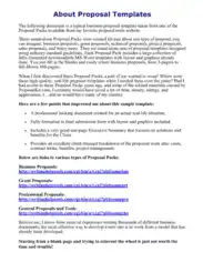 Free Download PDF Books, Business Proposal Letter Pdf Template