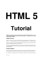 HTML5 Tutorial –, HTML5 Tutorial Book
