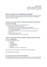 Free Download PDF Books, Investment Proposal Guidelines Template