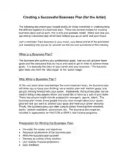 Free Download PDF Books, Music Artist Business Proposal Template