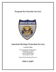 Security Services Proposal Sample Template