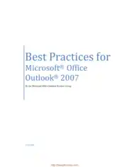 Free Download PDF Books, Best Practices For Microsoft Office Outlook 2007, Pdf Free Download