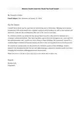 Business Analyst Interview Thank You Letter Template