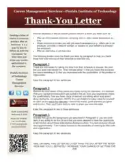 Free Download PDF Books, Career Management Service Thank You Letter Template