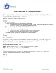 Follow Up After Phone Interview Template