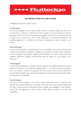 Job Interview Thank You Letter Formula Template