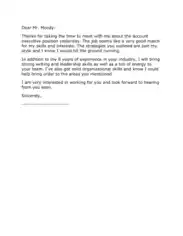 Short Interview Thank You Note Template