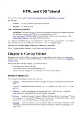 Free Download PDF Books, HTML and CSS Tutorial – PDF Books