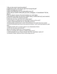 General Interview Questions Template