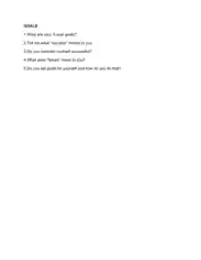 Free Download PDF Books, Goals Interview Questions Template