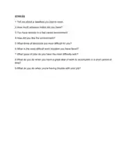 Interview Questions on Stress Template