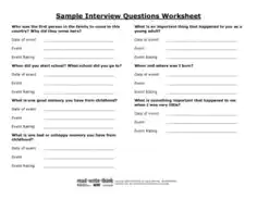 Free Download PDF Books, Sample Interview Questions Worksheet Template