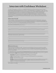 Free Download PDF Books, Interview With Confidence Worksheet Template