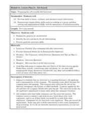 Free Download PDF Books, Worksheet For A Successful Job Interview Template