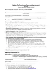Termination Letter to Terminate Tenancy Agreement Template