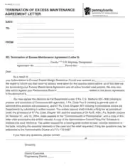 Termination of Excess Maintenance Agreement Letter Template