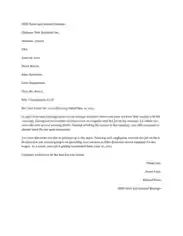 Letter for Job Termination Template
