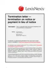 Standard Termination letter termination Template