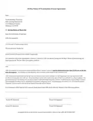 Tenancy Termination and Moving Out Letter Template