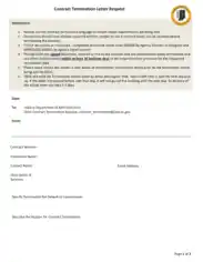 Contract Termination Letter in PDF Template