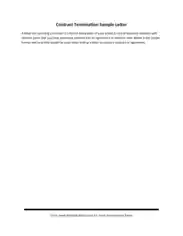Contract Termination Sample Letter Template