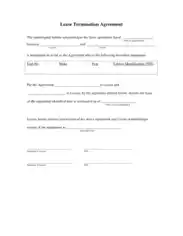 Lease Termination Agreement Contract Template